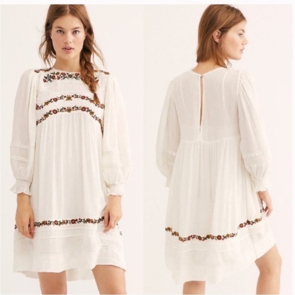 Free People Pasadena Embroidered Dress